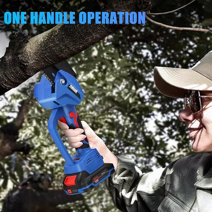 Chainsaw 6 Inch Mini Electric Chain Saw Cordless Battery Powered,Hand Held Saw Pruning Shears Chain for Tree Branches,Courtyard,Household and Garden Gifts for Men Dad Husband Women