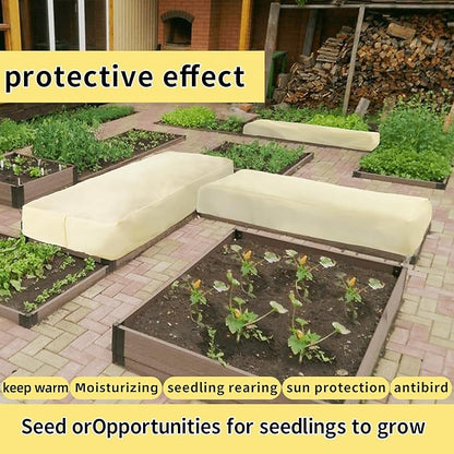 Rectangular Plant Protection Cover, Plant Frost Protection Cover, Tree Plant Protection Wrap Cover, Winter Outdoor Garden Plant Frost Protection Blanket Bag, 2 Pieces, 51 x 27.5 x 17.7 Inches