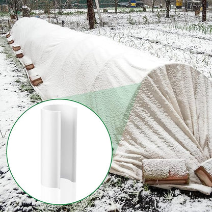 Jetec 64 Pieces Pool Cover Clamps for Above Ground Pools PVC Pipe Clips for Greenhouses, Row Covers, Shelters, Bird Protection, 2.4 Inches Long(1/2 Inch,White)