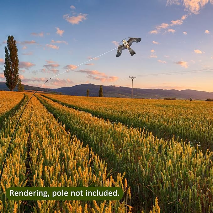 eyijklzo Bird Scarer Flying Kite Crops Farm Flying Bird Hawk Flying Kite
