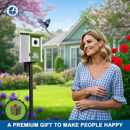 Bird Houses for Outside, Lime Green Bird House, Bluebird Houses for Outside, Garden Decoration Birdhouses for Outdoors, Bluebird Finch Swallow Wren Chickadee