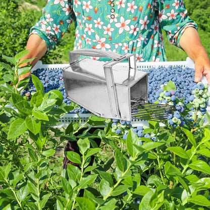 VOSAREA Berry Picker with Metal Comb and Handle Blueberry Picker Scoop Huckleberry Picking Rakes for Easier Berry Harvester