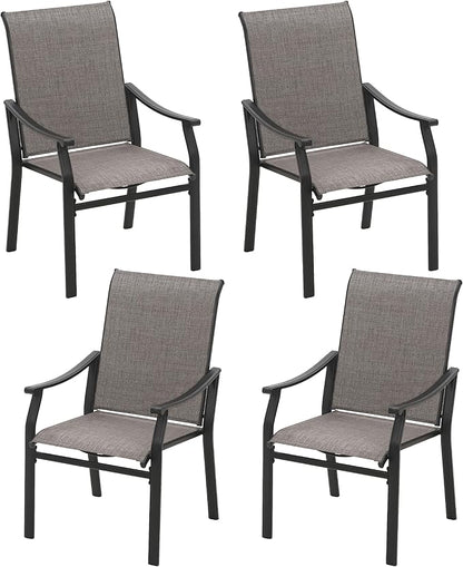 Sophia & William Outdoor Chairs Set of 4, Patio Chairs with Breathable Textilene Fabric and Heavy-Duty Iron Frame, Perfect for Lawn Garden Backyard Deck 350 lbs Capacity
