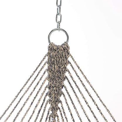 Original Pawleys Island Large Navy DuraCord Rope Hammock – 13 ft. x 55 in., 2-Person, 450 lb Capacity, Oak Spreader Bar, Zinc-Plated Hardware, Handcrafted in The USA
