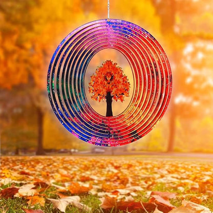 Spring Song Tree of Life 3D Kinetic Wind Spinner for Yard and Garden Stainless Steel Spinner Indoor and Outdoor Hanging Decor Crafts Ornaments Kinetic Art Spinner Hanging Wind Spinners Decor Gifts
