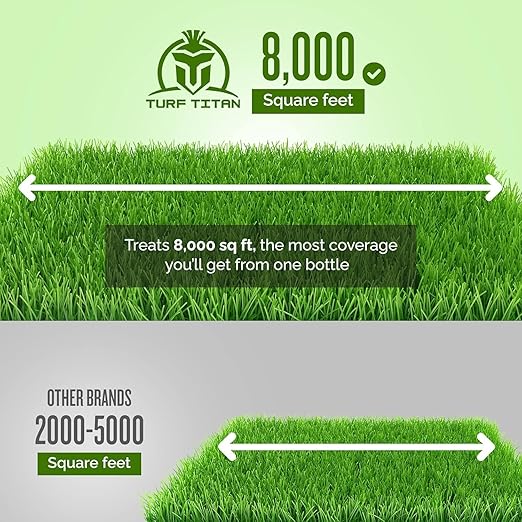 Turf Titan Root Booster Hose End (32 oz) – Natural Liquid Probiotic for Lawn Care – Green Booster for Lawn Maintenance – Supports Growth & Resilience – Covers up to 8,000 Sq Ft