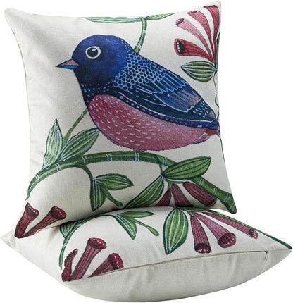 Outdoor Throw Pillows Waterproof Set of 2 Patio Pillows 18×18 Inch Decorative Pillows for Bed, Couch, Sofa and Patio Furniture