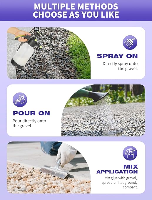 ISTOYO Rock Glue 5L for Landscaping, Pet & Plant Safe, Non-Toxic Mulch Glue, Easy Spray Use, Locks Mulch, Pea Gravel, Stones, Straw & Wood Chips for Paths, Patios & Gardens