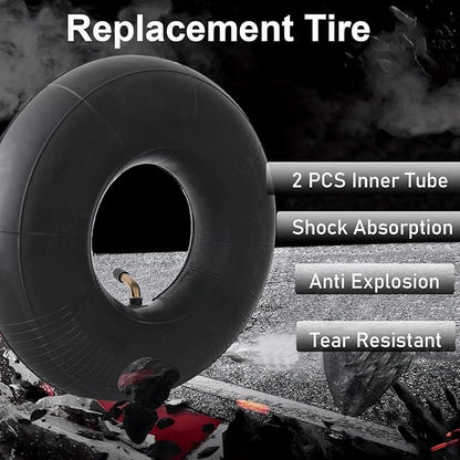 2-Pack 4.10/3.50-4 Inner Tube 4.10-4 3.50-4 Tube Bend Valve Stem for Wheelbarrows/Mowers/Hand Trucks and More