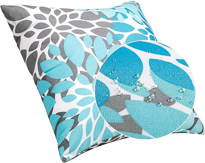 JMGBird Outdoor Pillows Waterproof Set of 2 Outdoor Throw Pillows with Insert Included Pillow 18×18 Inch Outdoor Pillow for Patio Furniture