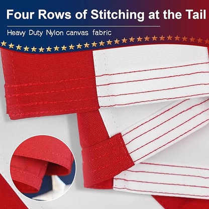American Flags for Outside 4x6,US Flag 4x6 Heavy Duty Outdoor,Long Lasting 4ftx6ft American Flag,United States Flag with Embroidered Stars,USA American Flag Stitched Stripes,Brass Grommets