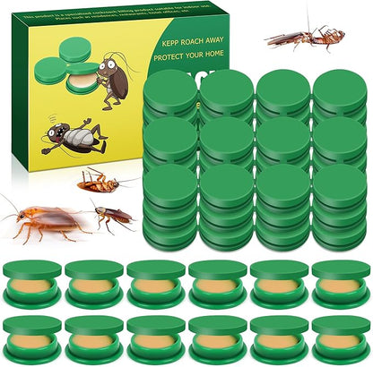 48 Pack Cockroach Gel Bait & Roach Killer Indoor for Home, Powerful Roach Repellent Bait Trap Infestation Solution, Easy to Use Cockroach Deterrent Indoor Outdoor for Kitchen Home RV Corner Pet Safe