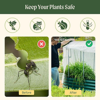 Vego garden Frost Greenhouse Cover System for 2.5' x 9.5' (10 in 1) Garden Bed(No Frame)