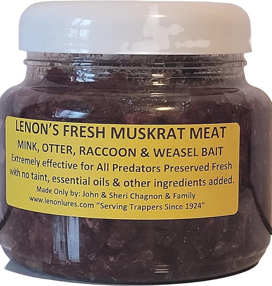 Lenon's Fresh Muskrat Meat Bait for Weasel, Mink, Otter and Raccoon