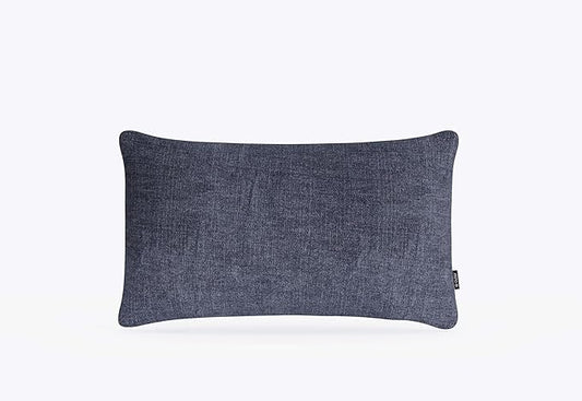 Outer Outdoor Throw Pillow with OuterWeave Performance Fabric, Decorative Outdoor Pillow for Patio & Outdoor Furniture, Includes Machine Washable Pillow Cover and Insert - Deep Sea Navy, 12"x20"