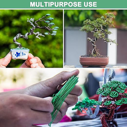 2-Rolls 1mm Bonsai Training Wire, 32.8 Feet Total Anodized Aluminum Bonsai Wires for Bonsai Tree Shaping/Branches Fixing/Trunk Holding/DIY Crafting [16.4ft Each, Black]
