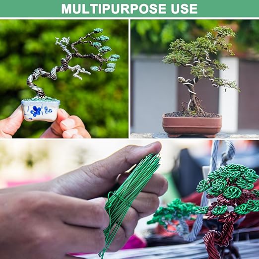 1.5mm Bonsai Training Wire, 16.4 Feet Total Anodized Aluminum Bonsai Wires for Bonsai Tree Shaping/Branches Fixing/Trunk Holding/DIY Crafting [Silver]