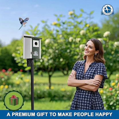 Bird Houses for Outside, Dark Green Bird House, Bluebird Houses for Outside, Garden Decoration Birdhouses for Outdoors, Bluebird Finch Swallow Wren Chickadee