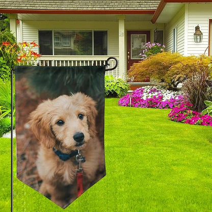 Custom Garden Flag Double Sides Personalized Garden Flags 28x40 Inch Customized Picture Logo Text Yard Flag Banner Signs for Outside Lawn Patio Garden Home Decorating Birthday Christmas Gift