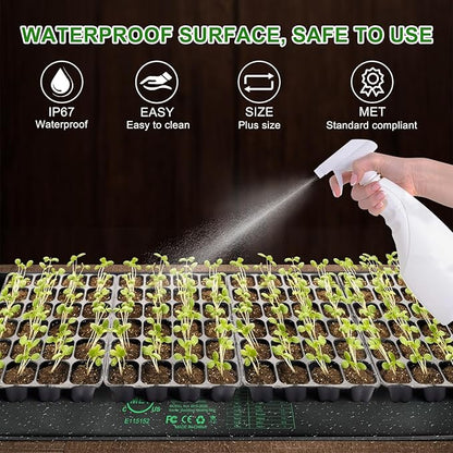 Seedling Heat Mat 48" x 20"in,Waterproof Heat Mats for Seed Starting,Plant Heating Mat for Seed Germination,Hydroponic Plant,Reptile Indoor