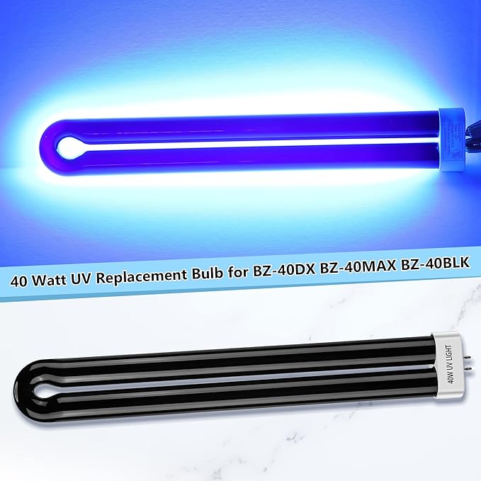 Bug Zapper Replacement Bulbs, 40w Black Light Bulb Compatible with Black Flag Bug Zapper Model BZ-40DX, BZ-40MAX, and BZ-40BLK (2)