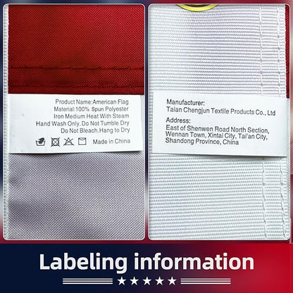 Premium American Flag 2x3 Ft TearProof Series for Outside, Heavy Duty Outdoor，Longest Lasting, Super Tough Fade Resistant Spun Polyester, High Wind US Outdoor Flags Embroidered Stars, Sewn Stripes, Brass Grommets