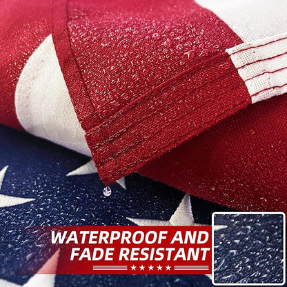 Premium American Flag 6x10 Ft TearProof Series for Outside, Heavy Duty Outdoor，Longest Lasting, Super Tough Fade Resistant Spun Polyester, High Wind US Outdoor Flags Embroidered Stars, Sewn Stripes, Brass Grommets