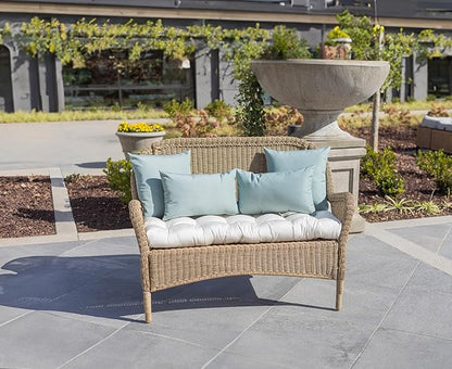 RSH DECOR: Sunbrella Square Throw Pillows Set of 2 | 20" x 20" | Water and Fade-Resistant Performance Fabric | Outdoor Pillow Covers with Down-Alternative Inserts | Canvas Spa