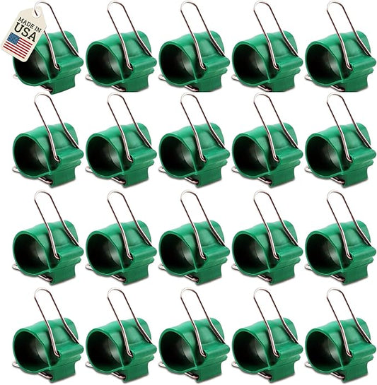 Reusable Greenhouse Clips Made in USA – Orchid Clips, Plant Support Clips & Cord Clips – Heavy-Duty, Weather-Resistant & Durable – Secure Stems, Vines, Wires, Cables, Tomato Plants – Indoor & Outdoor