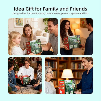 Bird Feeder with Camera, Smart Bird Cam with AI Identify BirdSpecies, Auto Record BirdVideo, Instant Notifications, 2K Video Live Stream Camera with Solar Panel for Birds Lover