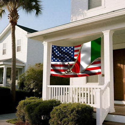 Vintage American America Usa Italy Italians Flags For Outside Yard 3x5 Ft Double Sided Printed 100d Polyester Lightweight Garden Welcome Outdoor Banner Brass Grommets