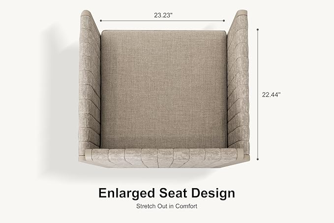 PURPLE LEAF 9 Pieces Outdoor Patio Dining Set Modern Large Weather-Resistant Table and Aluminum Chairs with Olefin Fabric Cushions for Garden Backyard Deck Furniture Beige