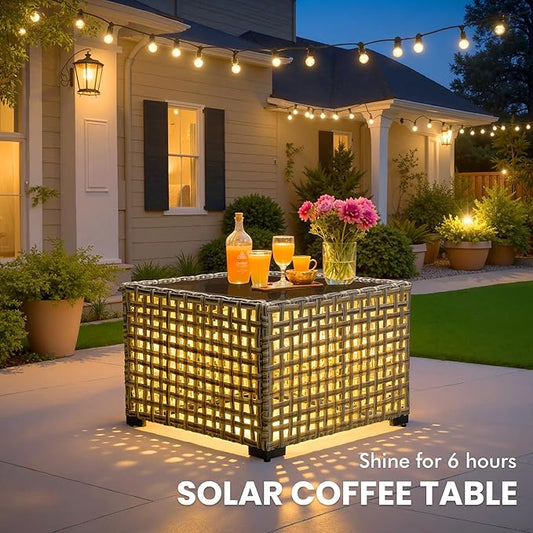 Outdoor Sectional Patio Furniture Set with Swivel Rocking Chairs,10 Pieces Wicker Conversation Sets L Shaped Couch Out Door Sofa Set Outside Furniture for Garden Deck Yard Porch,Grey