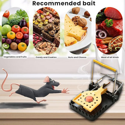 Rat Trap - Mouse Traps Quick Effectively Mouse Trap Rat Traps Indoor for Home, Plastic Mousetraps Indoor Outdoor Use Snap Traps for Mice Used Anywhere, Quick Set Up and Reusable, 9Set(2L+6S+1Clip)