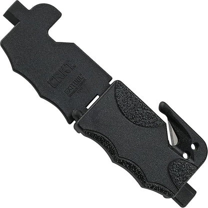 CRKT Exitool Emergency Multitool: Automotive Safety, Seat Belt Strap Cutter, Steel Window & Glass Breaker, Clips to Seat Belt 9031