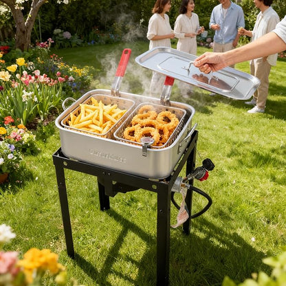 18 QT Deep Fryer Lid Aluminum Fryer Cover 16.5"×13.4" Ideal for Fryer