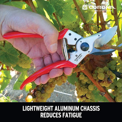 Corona BP 4250 Forged Steel Aluminum Handles Bypass Hand Pruner - 1 inch Cut Capacity Stem and Branch Garden Shears, Red (Pack of 6)