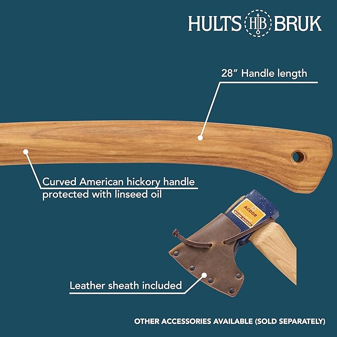 Hults Bruk 840363 Agdor Felling Axe 28 Montreal - 2.5 lb Head, 28" Handle