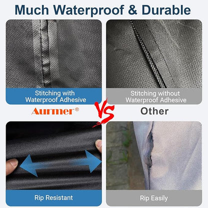 Cover for Charbroil Bistro Pro Electric Grill & Griddle, with Handle & Straps for 25302145 25302146 25302148 25302161, 600D Waterproof All Weather Resistant Electric Cover, Replace CB1250073P4