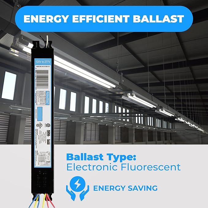 OHLECTRIC Replacement for ICN4P32-SC 2&3 Lamp - T8 Fluorescent Ballast, Electronic Ballast Replacement 120-277 Volt, Instant Start - Standard and Energy Efficient Ballasts - UL Approved