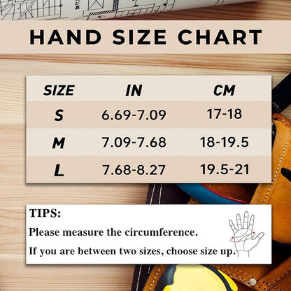 HANDLANDY Women Safety Work Gloves Utility Touch Screen Working Grip Glove for Yardwork Gardening Breathable Mechanic Gloves
