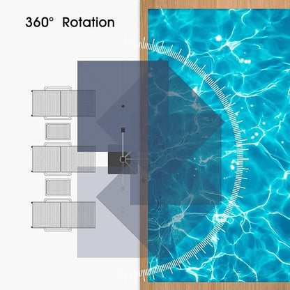 PURPLE LEAF 10 X 13 FT Cantilever Patio Umbrellas with Base Included, Large Square Offset Umbrella with 360° Rotation, Outdoor Aluminum Pool Umbrella for Pool Lawn Garden, Navy Blue