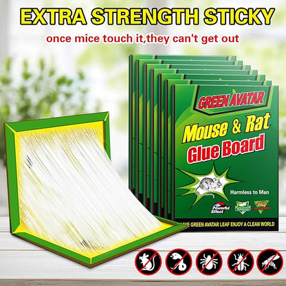 Ezoon 24 Pack Large Mouse Glue Traps with Enhanced Stickiness, Sticky Rat Snake Mouse Traps Pad Board for House Indoor Outdoor, Easy to Set, Extra Large (8.3" x 12")