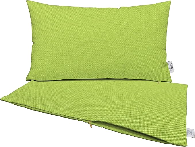 RSH DECOR: Sunbrella Pillow Covers Set of 2 | Covers Only - 20" x 12" | Outdoor Lumbar Pillow Covers Crafted with Sunbrella Performance Fabric | Canvas Macaw