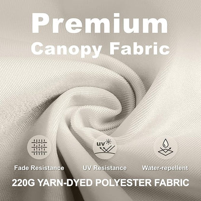 11FT Cantilever Umbrella with Base Large Curvy Outdoor Aluminum Offset Umbrella w/ 360° Rotation, UV Resistant Canopy for Patio, Garden, Backyard, Creamy White