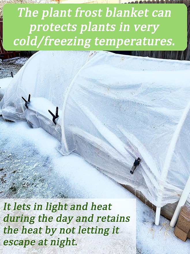 Abimars Thicker Plant Covers Freeze Protection 1.77 oz/yd², 6.5ft x 33ft Reusable Floating Row Cover for Garden, Frost Cloth Plant Freeze Protection, Plant Blanket for Outdoor Plants