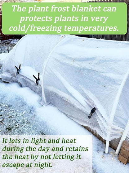 Abimars Thicker Plant Covers Freeze Protection 1.77 oz/yd², 8.2ft x 33ft Reusable Floating Row Cover for Garden, Frost Cloth Plant Freeze Protection, Plant Blanket for Outdoor Plants