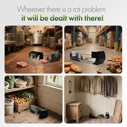 Humane Mouse Traps, 12.2 inches Enlarged No Kill Rat Live Traps 2 Pack for Chipmunks, Reusable Catch and Release Mice, Pet and Children Friendly Mouse Trap That Work