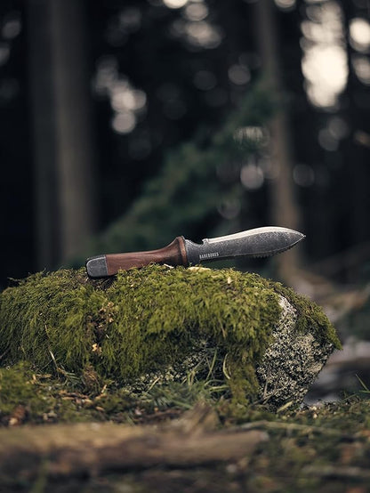 Barebones Hori Hori Ultimate - Garden Knife with Double-Edged Tempered Steel Blade, Walnut Handle, Ambidextrous Use, Japanese Knife Garden Tool for Weeding and Gardening (Tool Only)