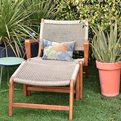 LVTXIII 12×20 Inch Outdoor Lumbar Pillows, Pack of 2 Water Repellent Lumbar Pillow with Inserts, Fluffy Decorative Garden Lumbar Cushions for Home Patio Coach Sofa Use, Coral Multi